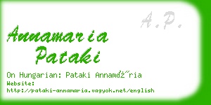 annamaria pataki business card